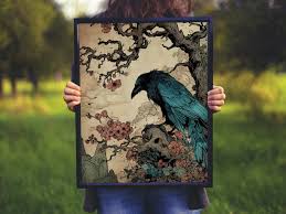 Crow Art Print - Etsy
