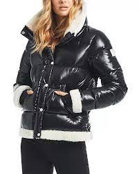 Sam Gigi Shearling Trim Down Jacket 100 Exclusive Down Jacket Jackets Bomber Jacket Women