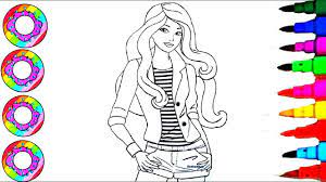 Check out our barbie rockstar selection for the very best in unique or custom, handmade pieces from our dolls shops. Colouring Drawing Pages Disney S Barbie Rockstar With Blue Sparkle Hair Coloring Pages L Db Youtube