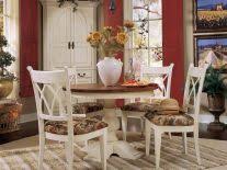 Most french country dining tables feature wood as their primary material, setting a warm, rustic tone for the rest of the room. French Country Dining Room Furniture Sets Countryside Amish Furniture