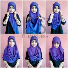 Antara gaya termudah untuk memakai tudung bawal adalah dengan melipat dua tudung bawal itu. Cara Pakai Tudung Instant