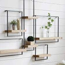 Wood And Black Metal Wall Shelf 26 8 In Kirklands Wall Shelf Decor Modern Wall Shelf Metal Wall Shelves