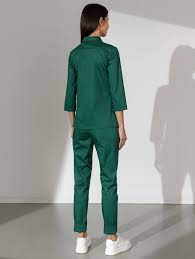 Женский зеленый медицинский костюм из рубашки SWT-19 и брюк CWT-8 — купить  в интернет-магазине Medilion