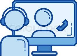 video conference vector line icon stock vector colourbox video conference vector line icon