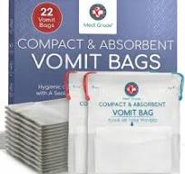 Medi Grade Premium Absorbent Vomit Bags Disposable for Adults and Kids, 22  Bags - Leakproof Barf Bags with Tissues Turn Vomit to Gel and Prevent Odor  ...