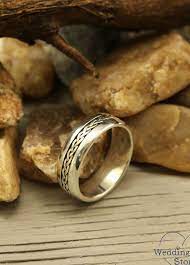 Braided Wedding Bands Sterling Silver Wedding Rings Couple Etsy In 2021 Sterling Silver Wedding Rings Braided Wedding Band Silver Wedding Rings