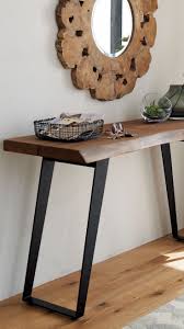 Rustic Wood Console Table Modern Rustic Live Edge Furniture In 2020 Modern Console Tables Wood Console Table Rustic Console Tables