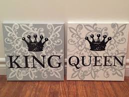 King Queen Wall Art Customization Available Queen Bedroom Bedroom Wall Art Painting Crown Decor