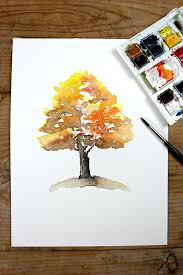 Easy Autumn Tree Watercolor Painting Ehow Tree Watercolor Painting Watercolor Paintings For Beginners Art Painting
