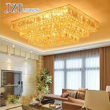 T Luxury Romantic Circular Crystal Ceiling Light Modern Creative Led Super Bright Lamps For Foyer Home B Crystal Ceiling Lamps Ceiling Lights Lamps Living Room
