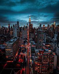 Nighttime In New York City Empire State Building Empire State Aesthetic Wallpapers