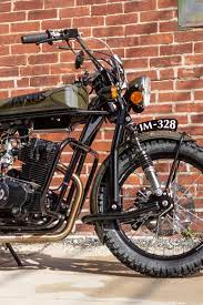 Olive And Black Janus Halcyon 250 Motorcycle Cafe Racing Black Leather Seating
