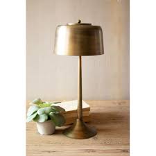 Product title 360 lighting traditional desk table lamp 19 high antique brass metal white empire shade touch on off for bedroom bedside office average rating: Brass Antique Satin Table Lamps