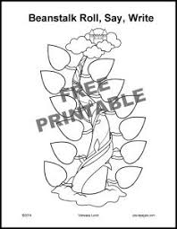 Jack And The Beanstalk Roll Say And Write Jack And The Beanstalk Writing Practice Preschool Teaching Fairytales