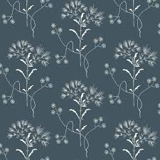 Magnolia Home By Joanna Gaines 56 Sq Ft Wildflower Wallpaper Navy Wallpaper Stripped Wallpaper Farmhouse Wallpaper