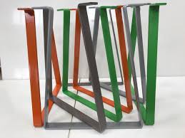 They are going onto a 42 inch round, natural edge slab of walnut. Kent Logs Tree Surgery Metal Table Legs