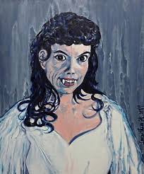 Andree Melly in The Brides Of Dracula Painting by Jonathan Morrill