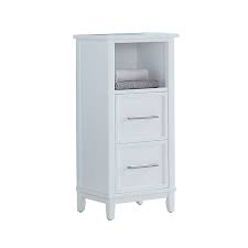 Wooden or metal frame, enclosed cabinet or open shelving, and storage bins galore, you'll declutter in no time. 2 Drawer Bathroom Floor Cabinet In White Bed Bath Beyond