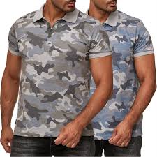 Poloshirt aus baumwollpiqué mit reißverschlussdetail. Red Bridge Herren Poloshirt Camouflage T Shirt M1271 Redbridge Of 22 99