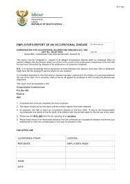 Maybe you would like to learn more about one of these? Employers Report Of An Occupational Disease Coid W Ci 1 E Document Labour Law South Africa Pdf Download Free