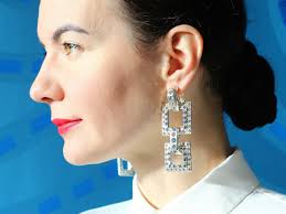 Ysl Earrings Rhinestone