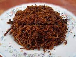 1.1kg ikan 2.1/2 kg bwg merah 3.3 ulas bwg putih 4.6 btg serai 5.2 inci halia 6.santan dr sebiji klp 7.gula dan garam secukupnya 8.lada kering kisar (ikut kepedasan yang disukai). 13 Serunding Ideas Asian Recipes Recipes Food