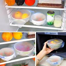 Check spelling or type a new query. Stretch And Fresh 4pcs Silicone Food Wrap Multi Function Bowls Cover Accessories Kitchen Dining Bar Kitchen Storage Organization
