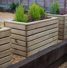 Wooden Planters Simple Contemporary Slatted Garden Planters Perfect For Urban Outdoor Space Outdoor Wooden Planters Wooden Garden Planters Wooden Planters