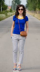 Miss Green Navy Summer Stripes Blue Tshirt Outfit Blue Pants Outfit Cobalt Blue Pants