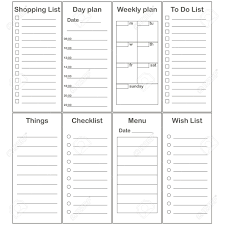 planner 2019 set in simple style schedule templates for school