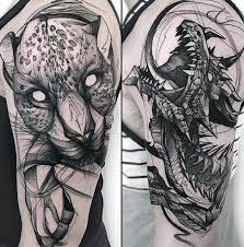 You can pick your favourite movie character for sketch style tattoo. 60 Sketch Tattoos For Men Artistic Design Ideas