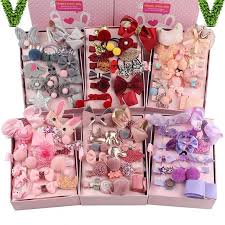 How to make hair accessories for girls: Cici 18 Pcs Set Girls Fashion Hair Clips Set Baby Headwear Hair Accessories Box Shopee Philippines