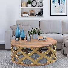 Cabinets wardrobes credenzas dressers bookcases night stands all. Kenora Cylindrical Lattice Pattern Golden Base Round Coffee Table