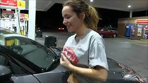 Flashing at gas station