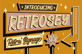 Font squirrel relies on advertising in order to keep bringing you great new free fonts and to keep making improvements to the web font generator. Retrosey Signage Typeface In Fonts On Yellow Images Creative Store