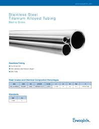 metric stainless steel tubing sizes