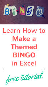 Bingo Card Generator Excel Create Bingo Game Cards Using Excel Short Tutorial On How To Make Bingo Cards That You Can Customize For Any Theme Bingo Is Bingo Games Office Bingo Bingo