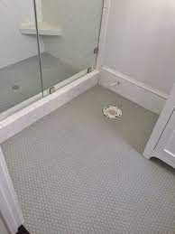 Merola tile hudson penny round crystalline grey 12 in x 12 5 8 in via za.pinterest.com. Blindsiding Useful Ideas Transitional House Interiors Transitional Rustic Products Transitio Penny Tiles Bathroom Primitive Bathroom Decor Primitive Bathrooms