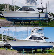 Ocean Yacht Before After Hull Paint Job Yacht Ocean Boat