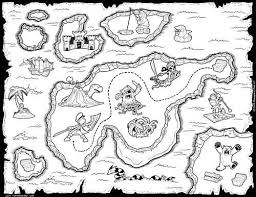 Printable Treasure Map Coloring Pages