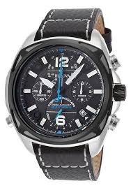 Bulova 98b226 Watches Men S Precisionist Chronograph Black Genuine Leather And Dial Fashion Bulova Quartz Watches Saatler Klasik