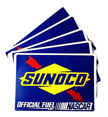 Sunoco Gasoline Official Fuel Of Nascar Lot Of 5 Stickers Etsy In 2021 Nascar Vintage Theme Etsy Pinterest