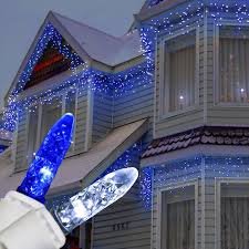 Canvas Of Blue And White Christmas Lights White Christmas Lights Blue Christmas Lights Decorating With Christmas Lights