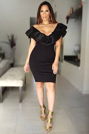 Scarlett Red Ruffled Off Shoulder Bodycon Cocktail Dress Bodycon Cocktail Dress Red Cocktail Dress Trendy Cocktail Dresses