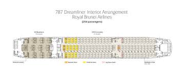 Detailed seat map air canada airbus a330 300 north america. Seat Map Royal Brunei Airlines