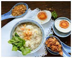 Indonesian Medan Food Bubur Ayam Telur Asin Rice Porridge With Salted Eggs Resep Makanan Resep Masakan Makanan Minuman