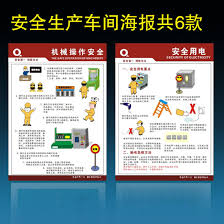Safety Production Poster Hanging Wall Chart Mechanical