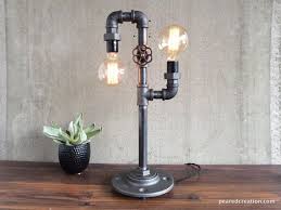 Modern Table Lamp Industrial Lighting Iron Piping Etsy Edison Bulb Table Lamp Edison Table Lamp Industrial Table Lamp