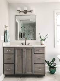 Black bathroom vanity and mirror. Avoid These Two Major Mistakes When Buying Bathroom Vanity Mirrors First Thyme Mom
