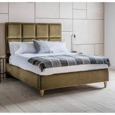 York 5 Bedstead In Brussels Olive The York Bedstead Has Been Designed To Create A Modern Upholstered Bed For C Bed Furniture Fabric Upholstered Bed Bedstead